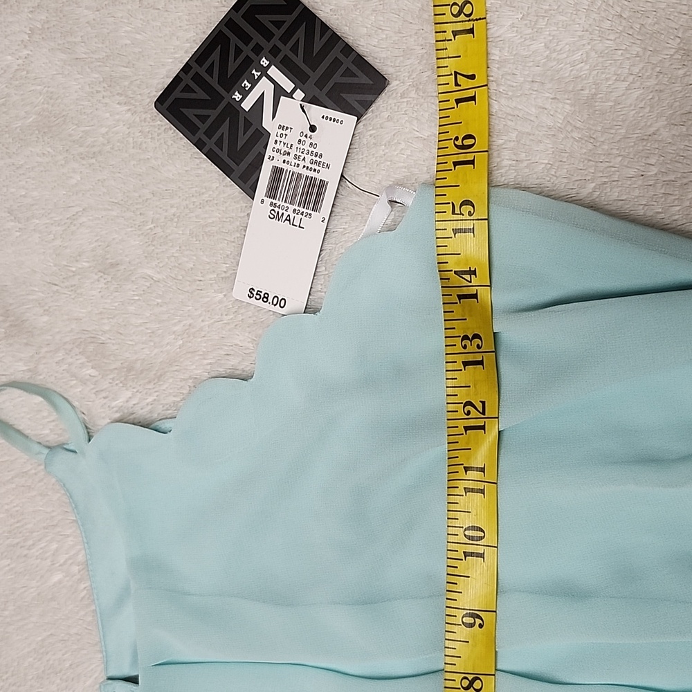 New IZ Byer Elegant Sea Green Sleeveless Mini A-Line Summer Dress Size Small - Picture 10 of 11